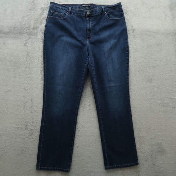 Lee Platinum Label Jeans Women's 18M Blue High-Rise Straight Denim 30" Inseam - Picture 1 of 14